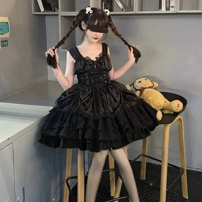 Gothic Victorian Lolita Dress - Punk Lace &amp; Bow