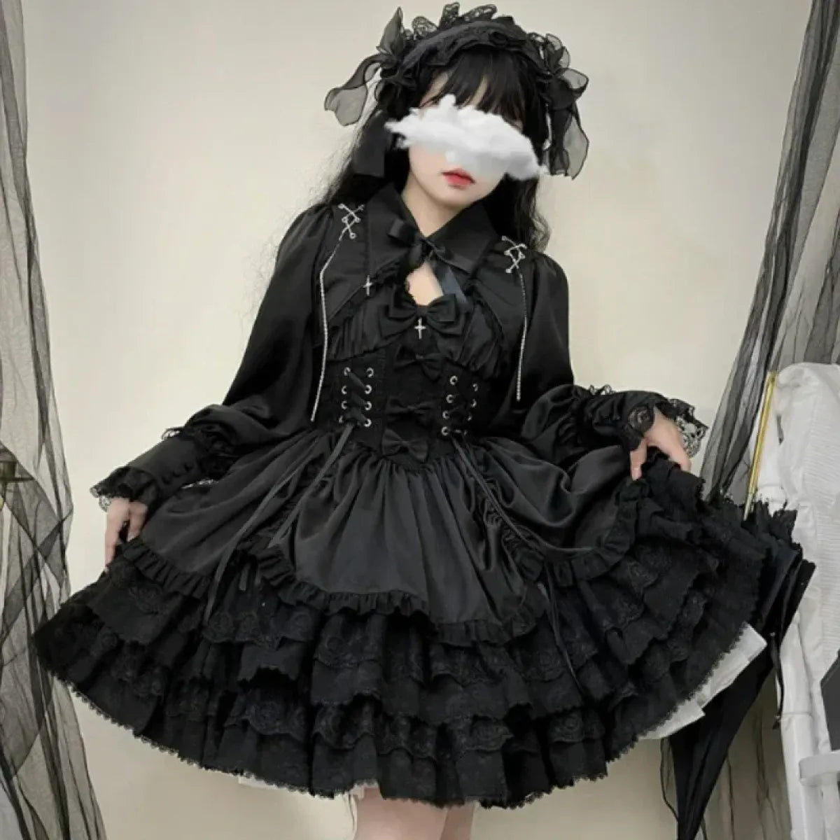 Gothic Victorian Lolita Dress - Punk Lace &amp; Bow