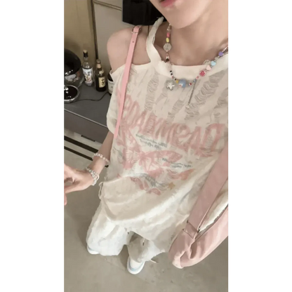 Graphic Print Y2K T-Shirt – Harajuku Vintage Aesthetic