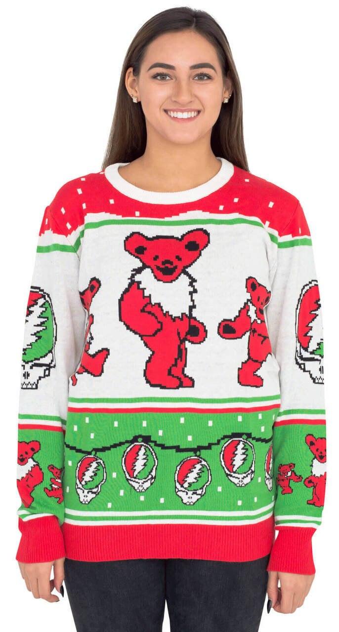 Grateful Dead Bears and Ornaments Christmas Sweater