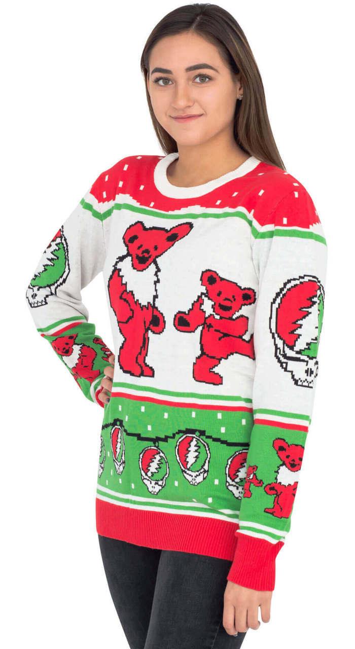 Grateful Dead Bears and Ornaments Christmas Sweater
