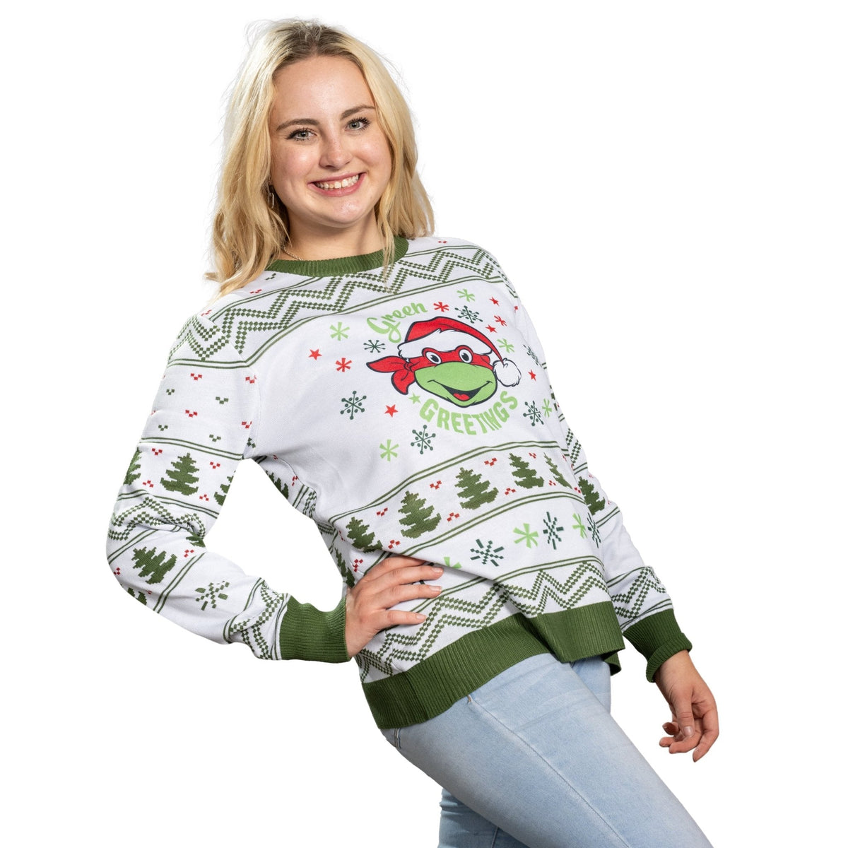 Green Greetings TMNT Christmas Sweater