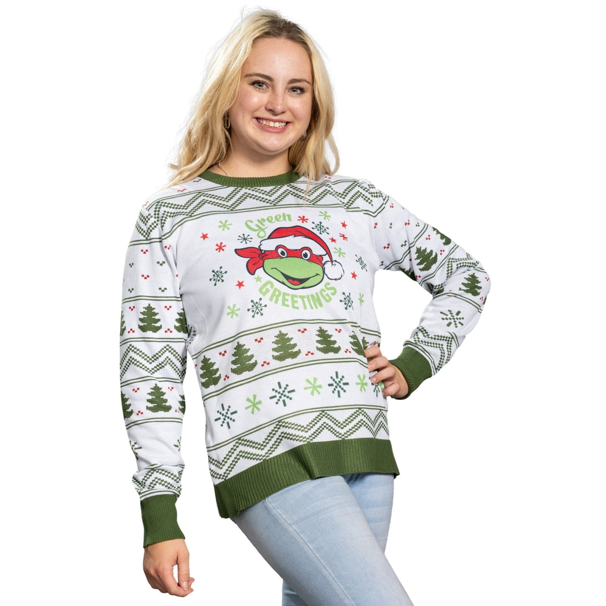 Green Greetings TMNT Christmas Sweater