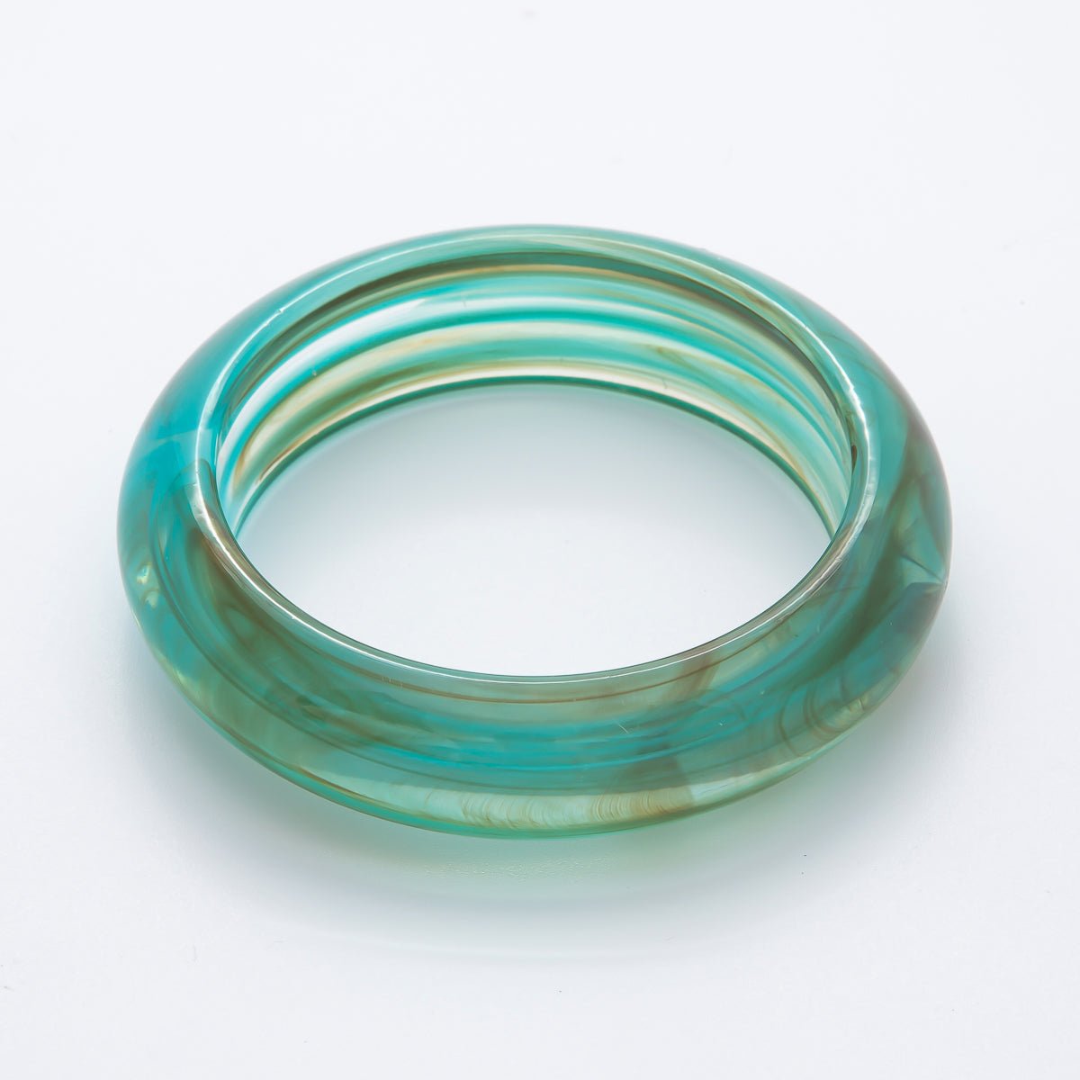 Green Solid Resin Acrylic Wide Bangle Bracelet | WA-3400 ~ WA-3412