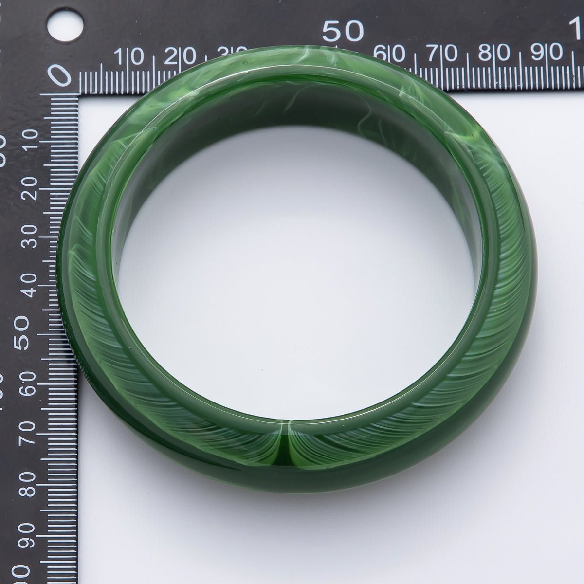 Green Solid Resin Acrylic Wide Bangle Bracelet | WA-3400 ~ WA-3412