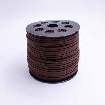 Grey, Brown Soft Synthetic Suede Leather For Rope DIY Jewelry Necklace Making | ROLL-1434 ROLL-1435 Clearance Pricing