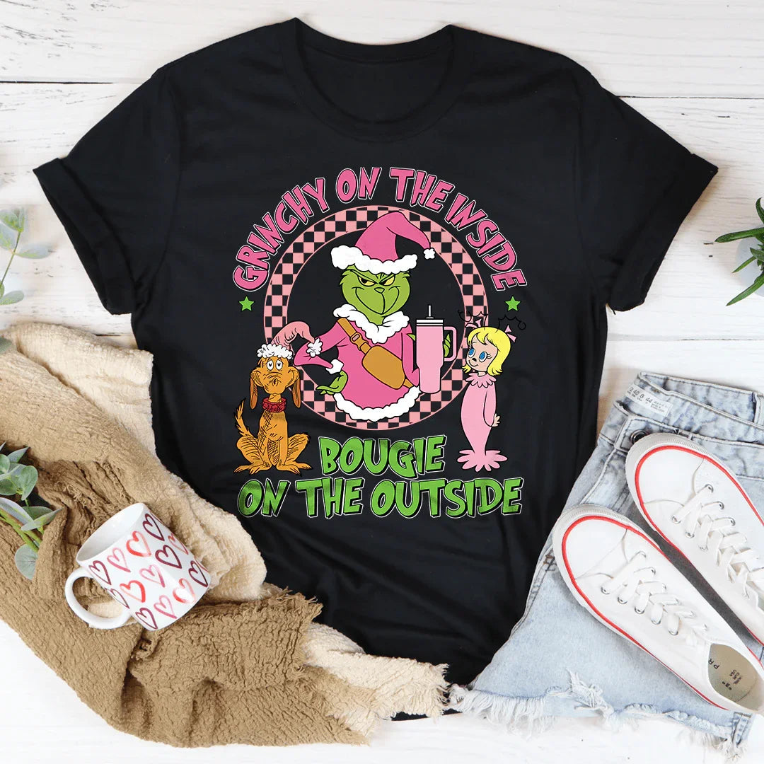 Grinchy On The Inside Bougie On The Outside Tee