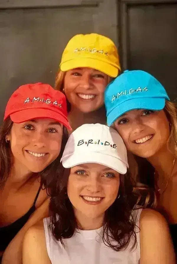 FRIENDS Bachelorette Hats - Bride &amp; Amigas Party Caps | Femstylo