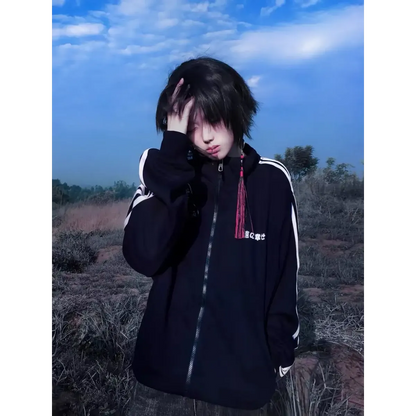 Grunge Streetwear Zipper Hoodie
