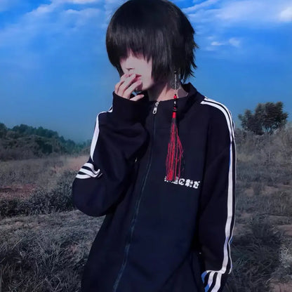 Grunge Streetwear Zipper Hoodie