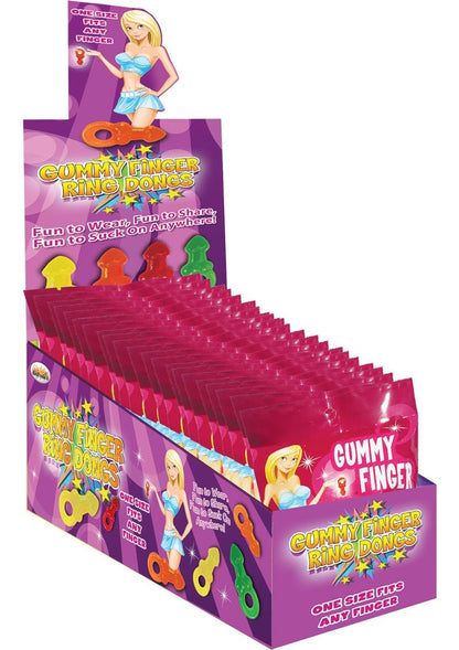 Gummy Finger Ring Dongs - 12 Packs