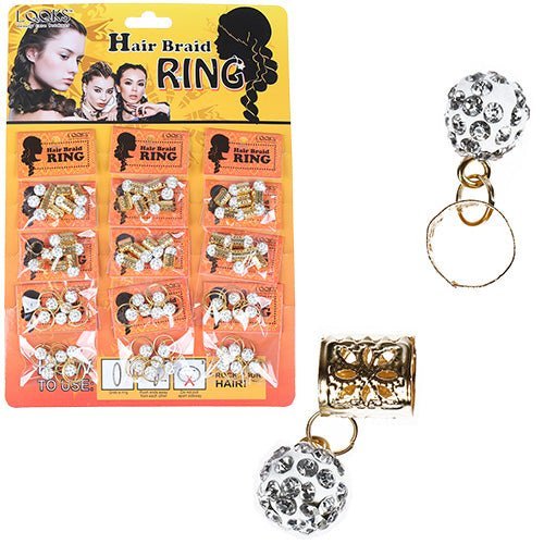 VIP Extensions Hair Braid Ring &amp; Braid Tube 6-Piece Pack Braiding Accessory