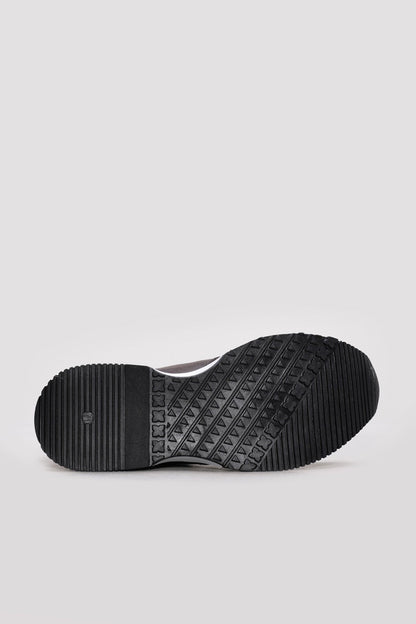 Dark Brown Leather Panel Sneakers for Men | Wessi