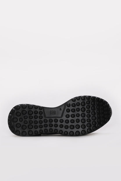 Blue Textured Leather Slip-On Sneakers for Men | Wessi