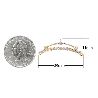 Half Circle Gold Filled Connectors - K-034