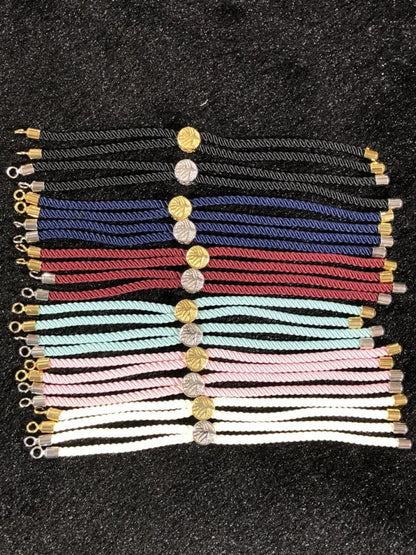 Half Finished Adjustable Cord Bracelet with Jump Rings, Semi Finished Friendship Bracelet | SP-048-054