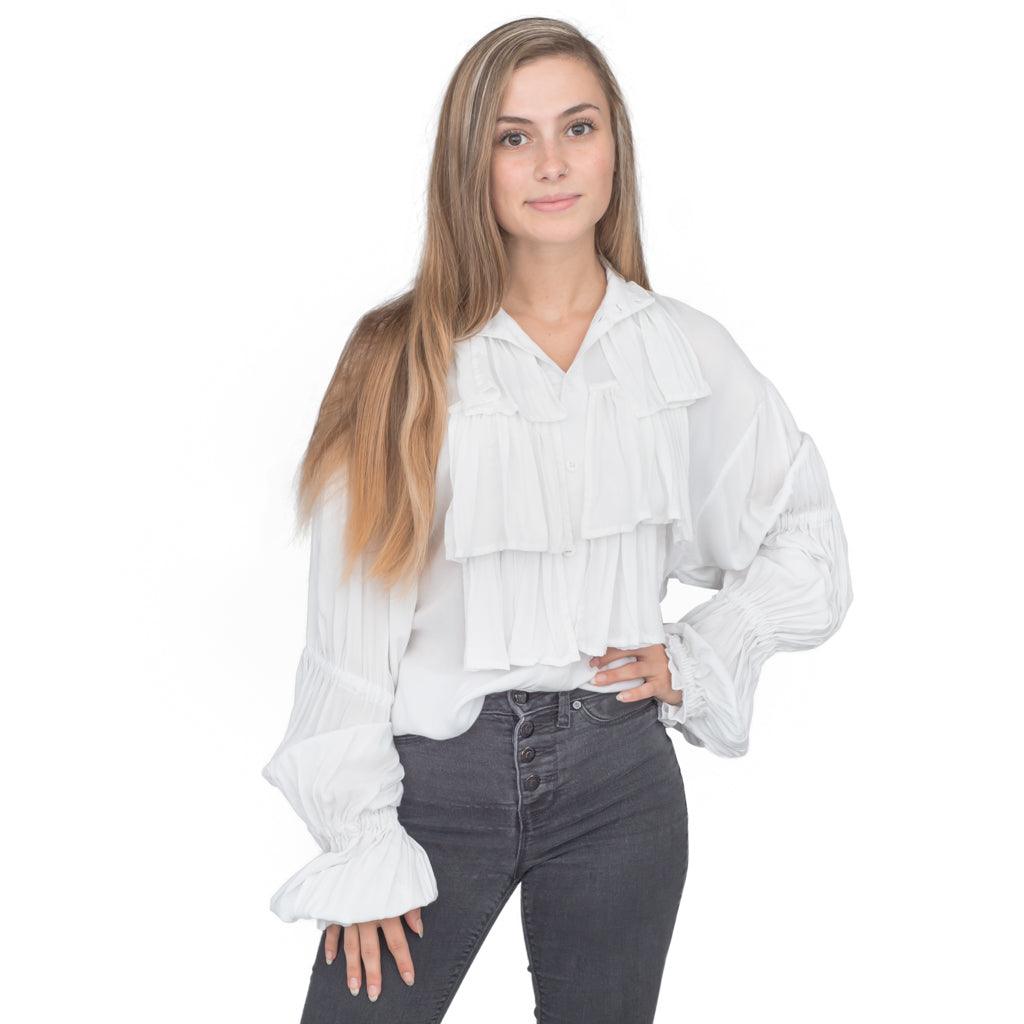 Halloween Costume Jerry Puff White Buttom Up Shirt