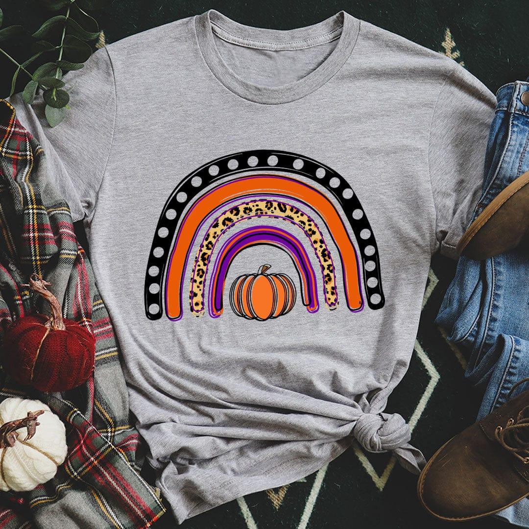 \"Halloween Rainbow\" – Boho Autumn Graphic Shirt