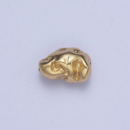 Hammered Abstract Geometric Gold Spacer Bead | B-014, B-016, B-029, B-041, B-044, B-045, B-048