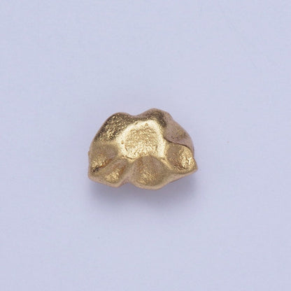 Hammered Abstract Geometric Gold Spacer Bead | B-014, B-016, B-029, B-041, B-044, B-045, B-048