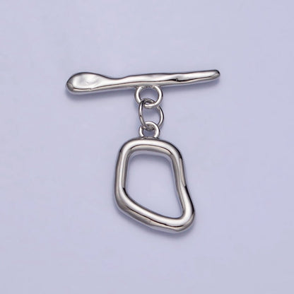 Hammered Geometric Toggle Clasps Jewelry Closure Supply in Matte, Silver, Gold | Z-088 Z-089 Z--097