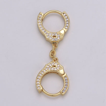 OS Handcuffs Gold Filled Huggies K-468