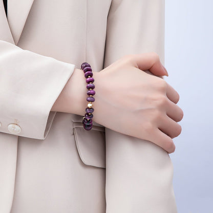 Handmade 10mm Rondelle Resin Bead 8 Inch Stretch Bracelet | WA-04619 ~ WA-04624