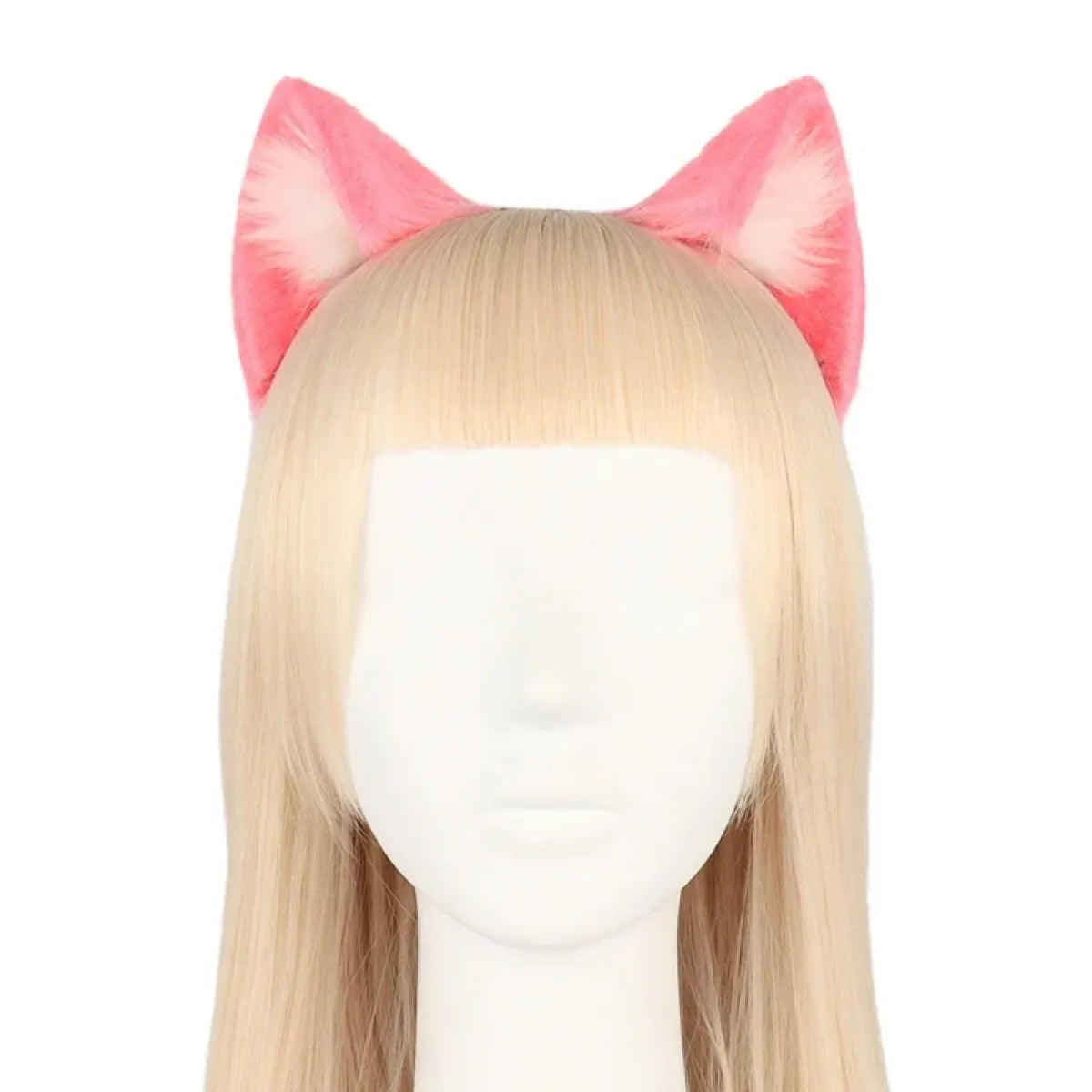 Handmade Cat Faux Fur Ears Headband - Fluffy Plush Animal Hair Hoop