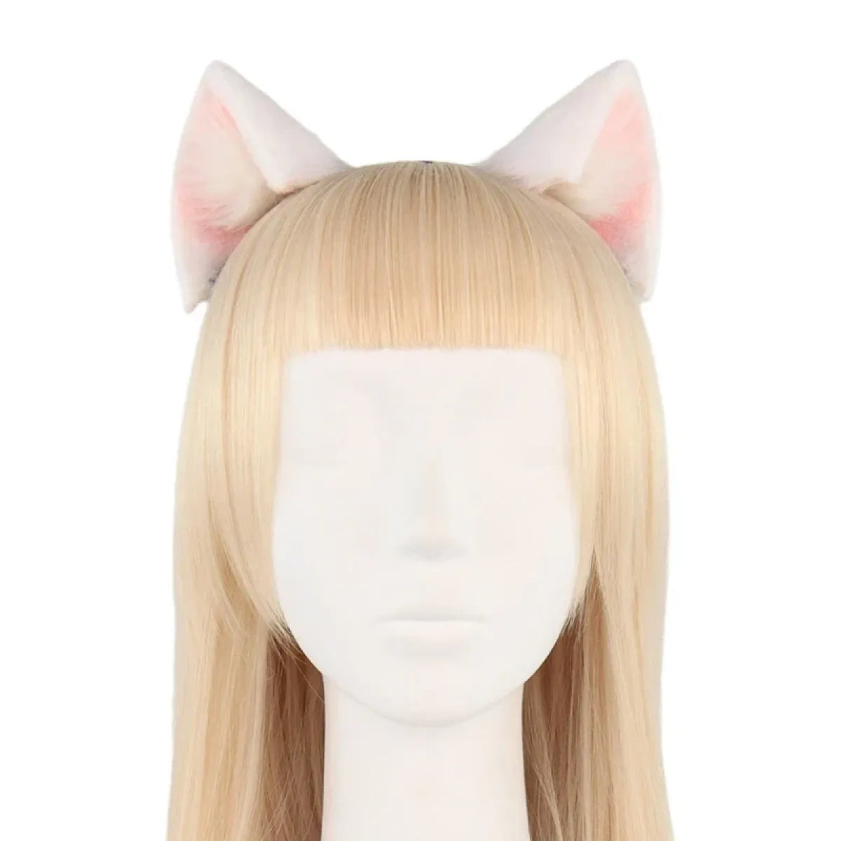 Handmade Cat Faux Fur Ears Headband - Fluffy Plush Animal Hair Hoop