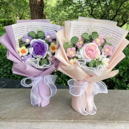 Handmade Crochet Flower Bouquet – Gift for Weddings &amp; Graduations