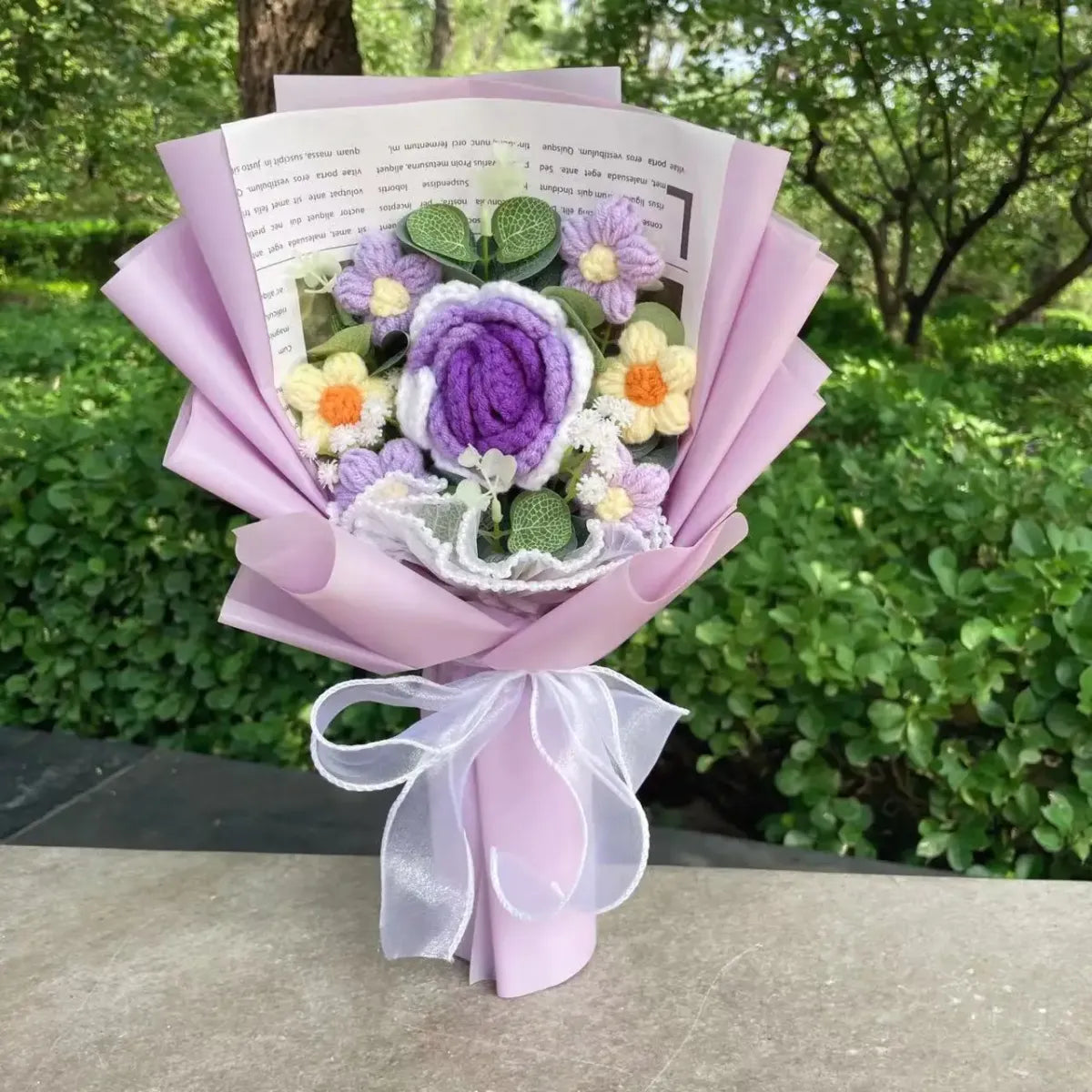 Handmade Crochet Flower Bouquet – Gift for Weddings &amp; Graduations