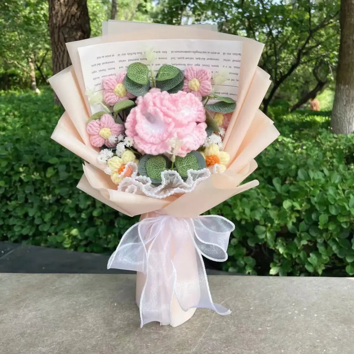Handmade Crochet Flower Bouquet – Gift for Weddings &amp; Graduations