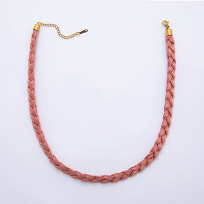 Handmade Fabric Braided Bandana Necklace 17 inch long WA-880