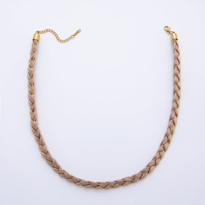 Handmade Fabric Braided Bandana Necklace 17 inch long WA-880