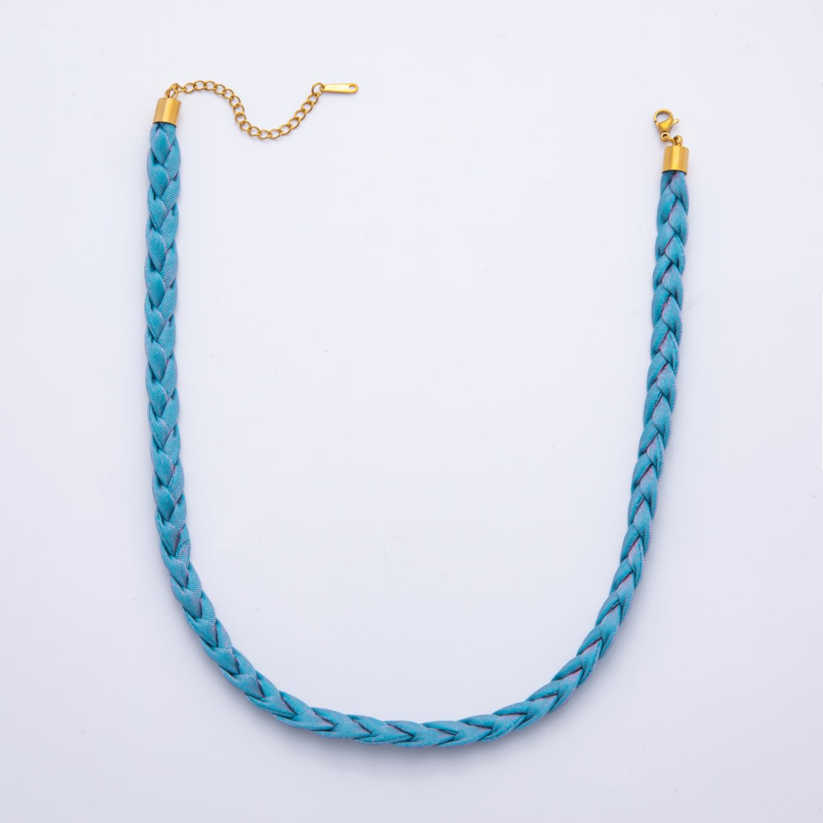 Handmade Fabric Braided Bandana Necklace 17 inch long WA-880