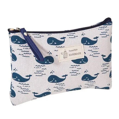 Handmade Retro Pencil Case Large Capacity Stationary Case Cool Stylish Printed Pouch For Office