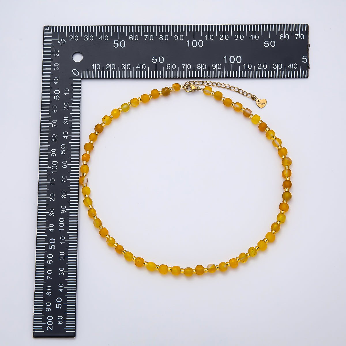 Handmade Stainless Steel 3mm Square Gemstone Chain 16 Inch Necklace | WA-04657 ~ WA-04663