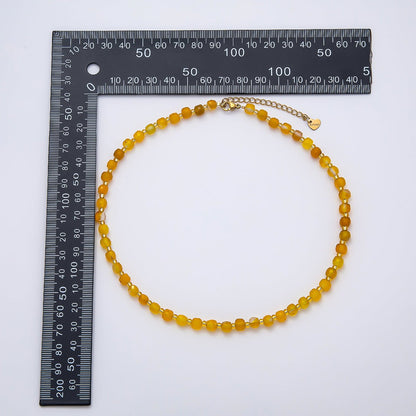 Handmade Stainless Steel 3mm Square Gemstone Chain 16 Inch Necklace | WA-04657 ~ WA-04663