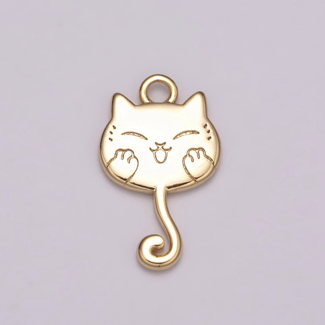 Hanging Kitty Kawaii Charm White Japanese Cat Charm for Necklace Earring Bracelet Phone Charm E-611
