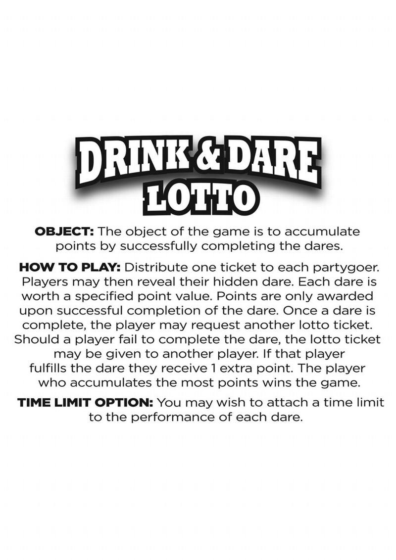 Happy Fucking Birthday Drink and Dare Lotto Game