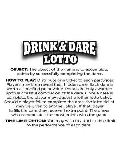 Happy Fucking Birthday Drink and Dare Lotto Game