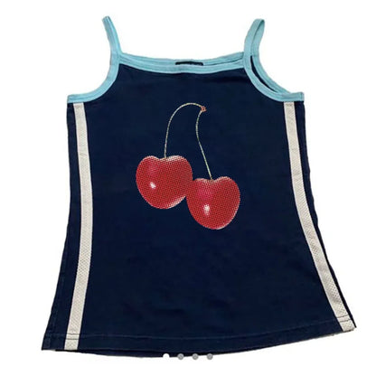 Harajuku Cherry Graphic Print T-Shirt