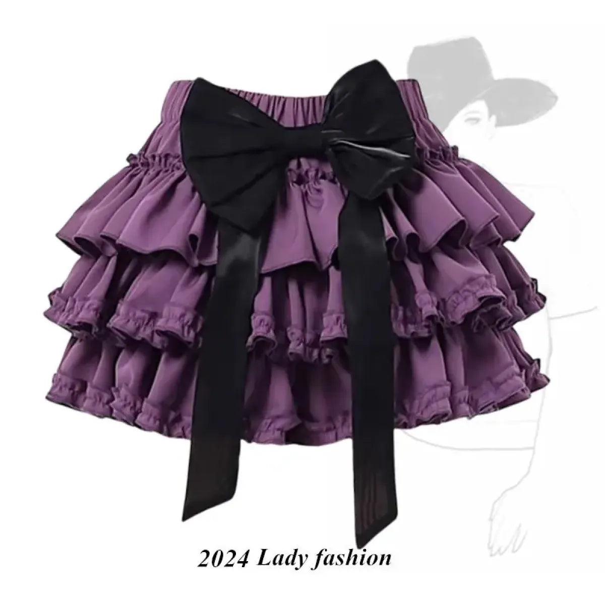 Harajuku Kawaii Lolita Mini Skirt – High Waist Ruffle Cake Layer