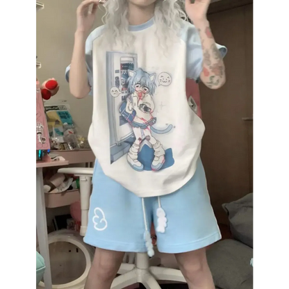 Harajuku Pastel Bandage Shorts
