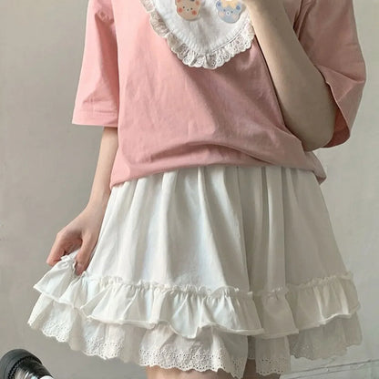 Summer Harajuku Patchwork Skirt