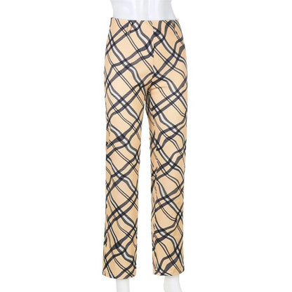 Harajuku Plaid Pattern Pants