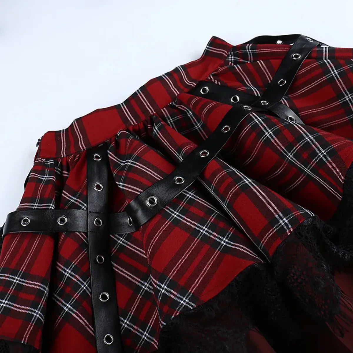 Harajuku Plaid Pleated Skirt - Y2K Mini Cake Skirt