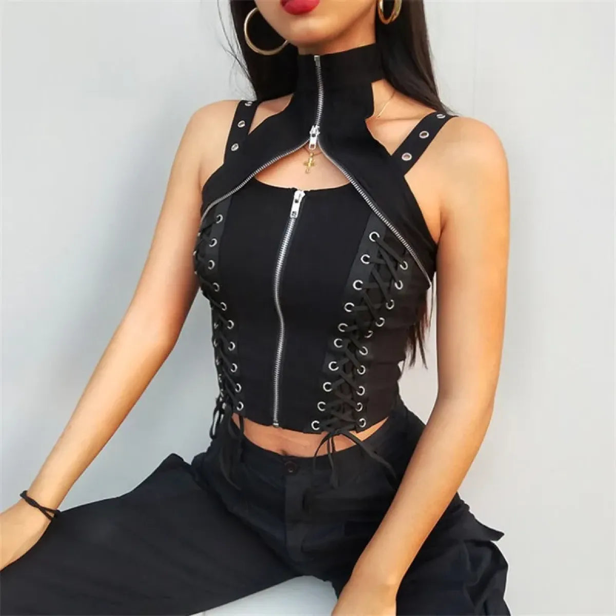 Harajuku Punk Grunge Halter Corset