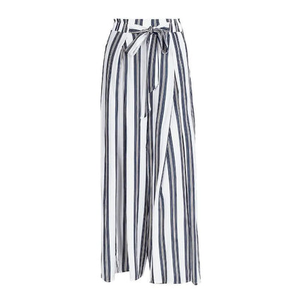 High Waist Loose Striped Pants