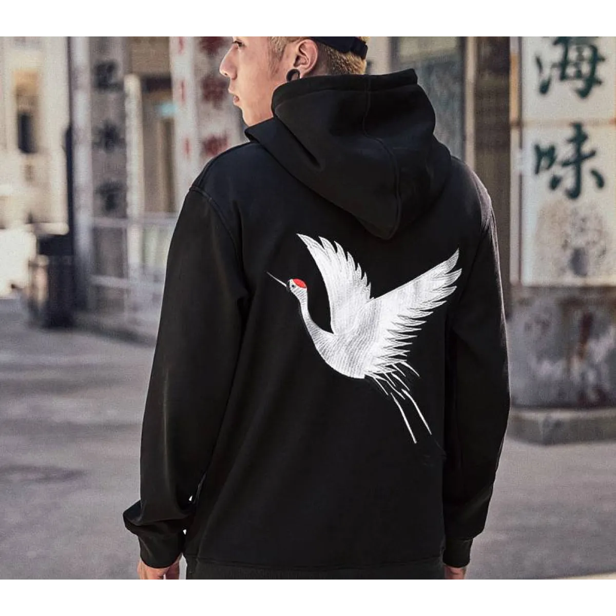 Harajuku Style Embroidered Hoodie